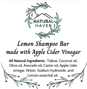 Lemon apple cider vinegar shampoo bar|1725