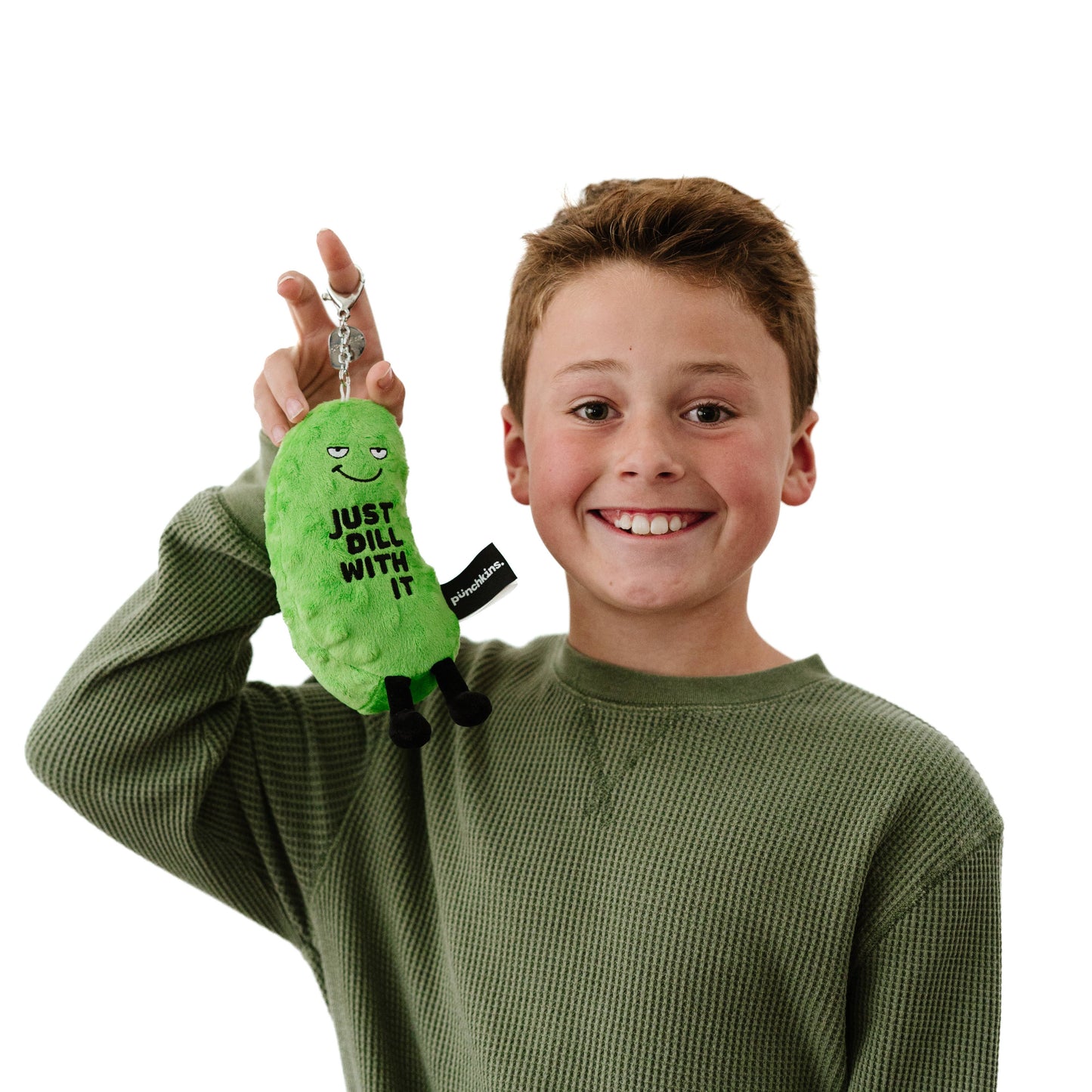 Dill Pickle Bag Charm Plush Soft Cuddly Toy Funny Cute Gift - Handcrafted Artisanal Marketplace LLC