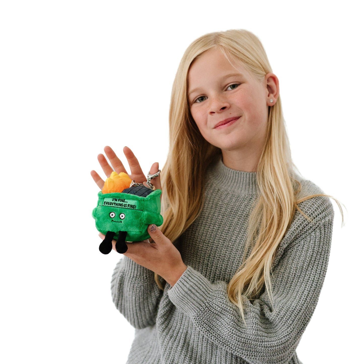 Dumpster Fire Plush Bag Charm Soft Cuddly Toy Funny Cute - Handcrafted Artisanal Marketplace LLC