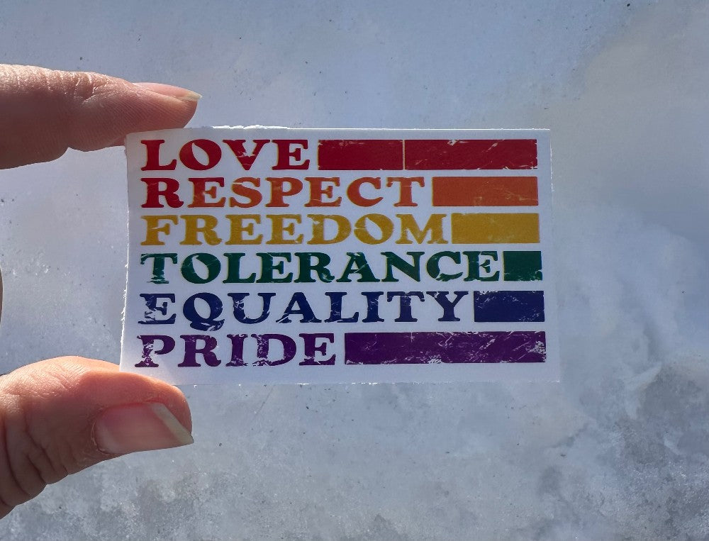 Love Respect Tolerance Pride Sticker|1642