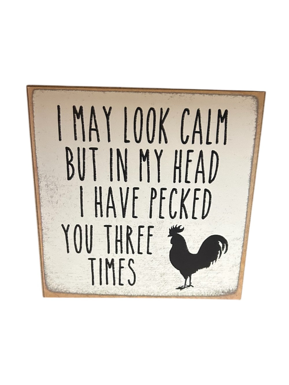 5x5 Pecked Block Sign|1604