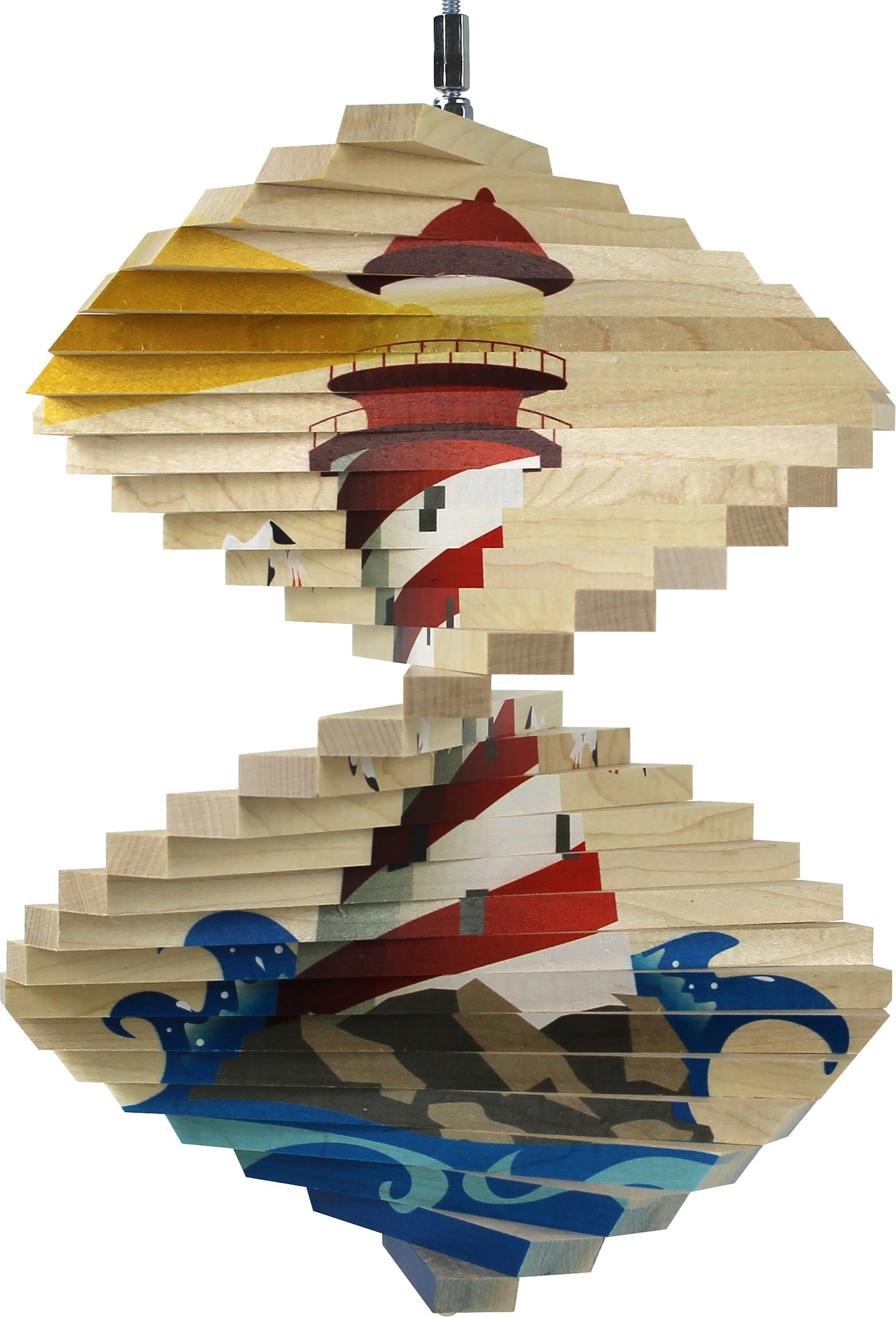 Wooden Windspinner, Front Porch or Back Deck. Excellent Gift. - Handcrafted Artisanal Marketplace LLC
