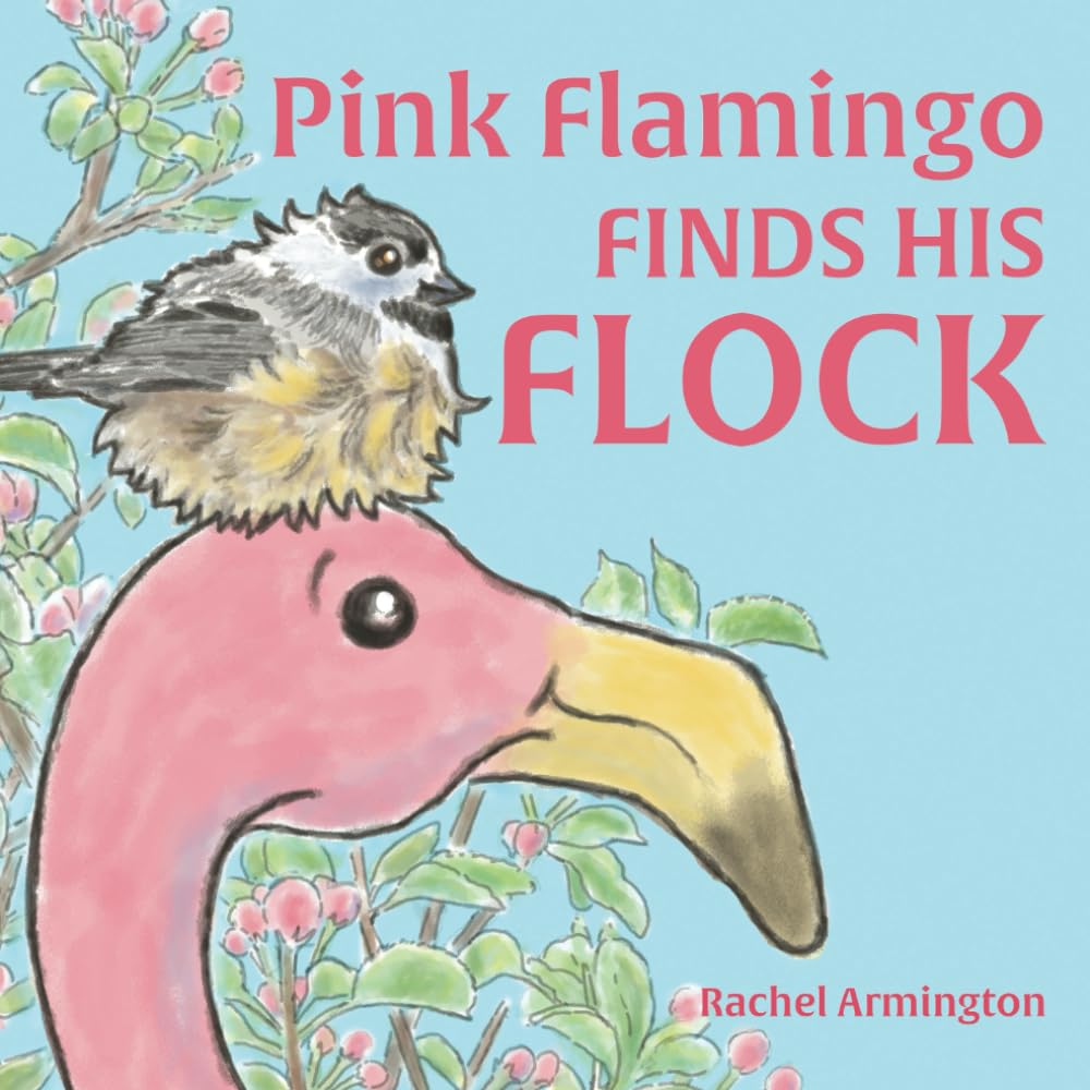 Pink Flamingo Finds His Flock by Rachel Armington - Handcrafted Artisanal Marketplace LLC