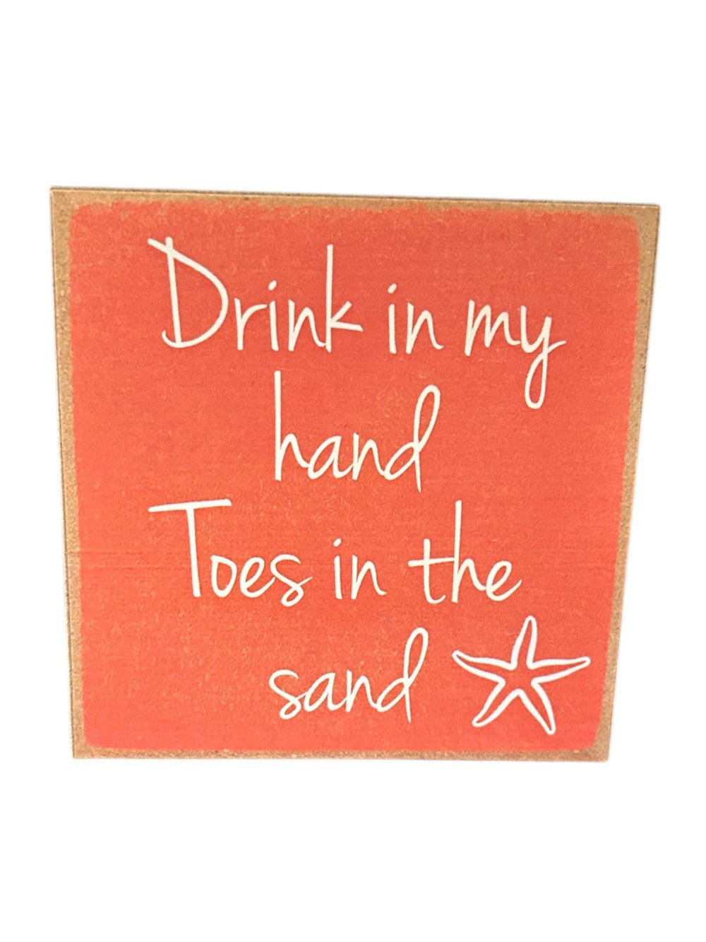 4x4 Toes in the Sand Block Sign|1615
