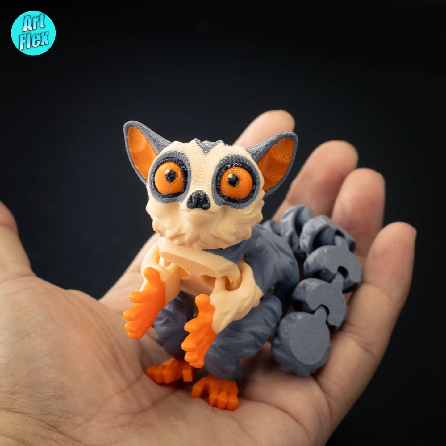 Tiny Baby Galago Articulating Fidget, 3D Printed - Handcrafted Artisanal Marketplace LLC