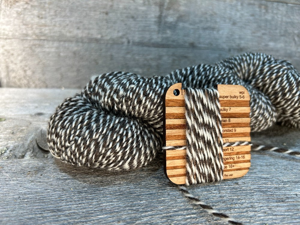 Yarn - Marled Brown and White - 2 ply DK - 210 yards|102