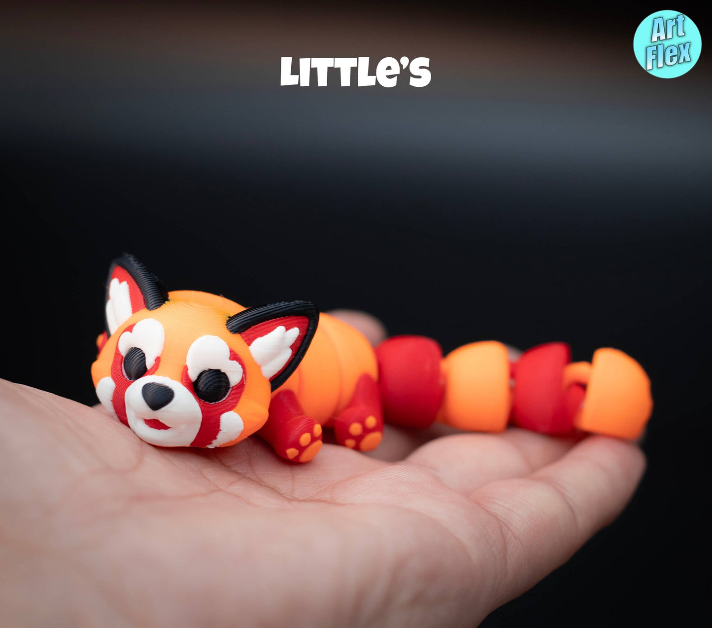 Tiny Baby Red Panda Articulating Fidget, 3D Printed - Handcrafted Artisanal Marketplace LLC