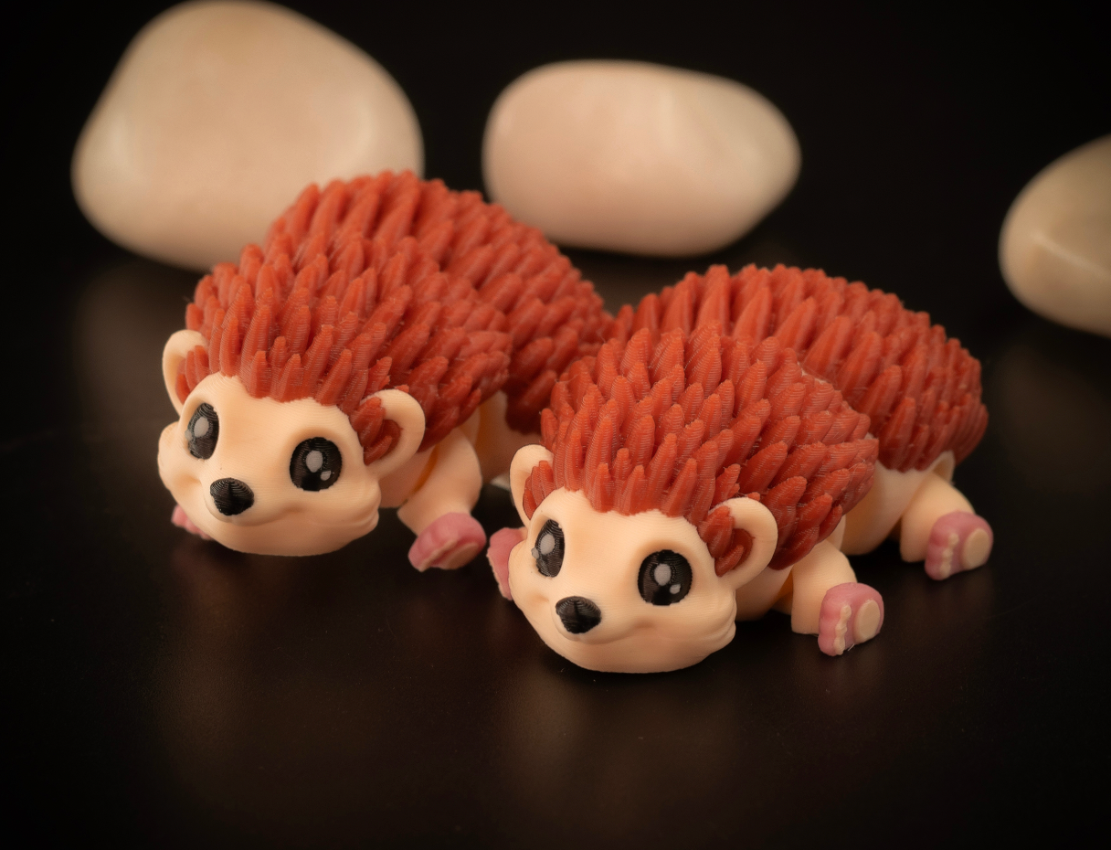 Hedgehog 3D Printed Articulated Fidget Toy - Handcrafted Artisanal Marketplace LLC