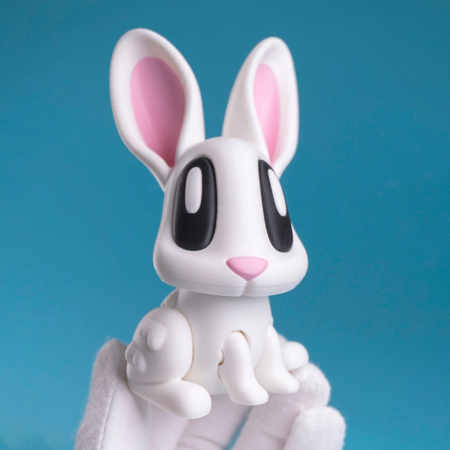Bunny Articulated Flexi Art Toy, 3D Printed, Easter - Handcrafted Artisanal Marketplace LLC