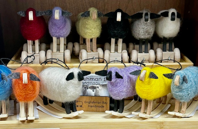 Hand-Felted Sheep on Wheels
