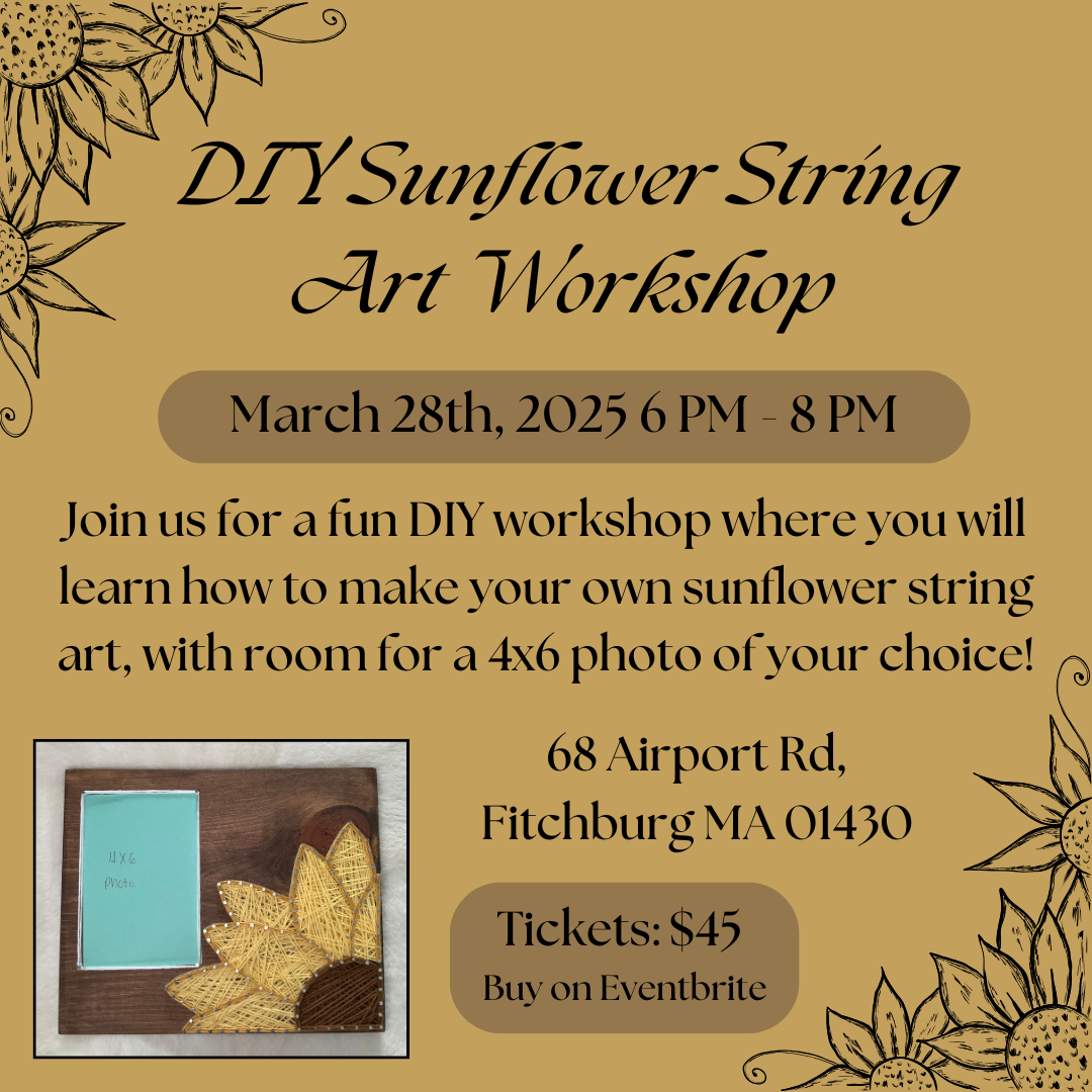 DIY -Sunflower String Art Frame - March 28, 2025 - Handcrafted Artisanal Marketplace LLC