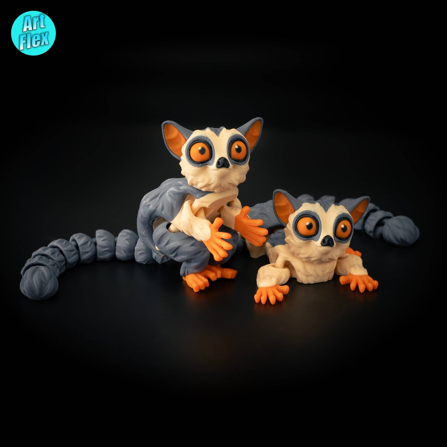 Tiny Baby Galago Articulating Fidget, 3D Printed - Handcrafted Artisanal Marketplace LLC