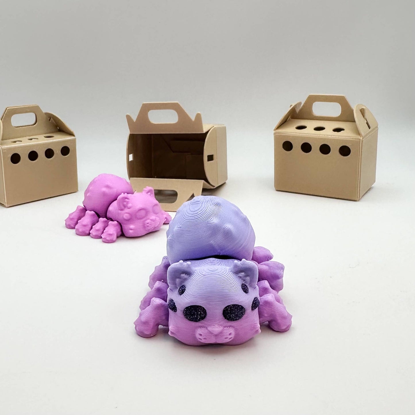 Tiny Baby Spooder Cat, Articulating Fidget, 3D Printed - Handcrafted Artisanal Marketplace LLC