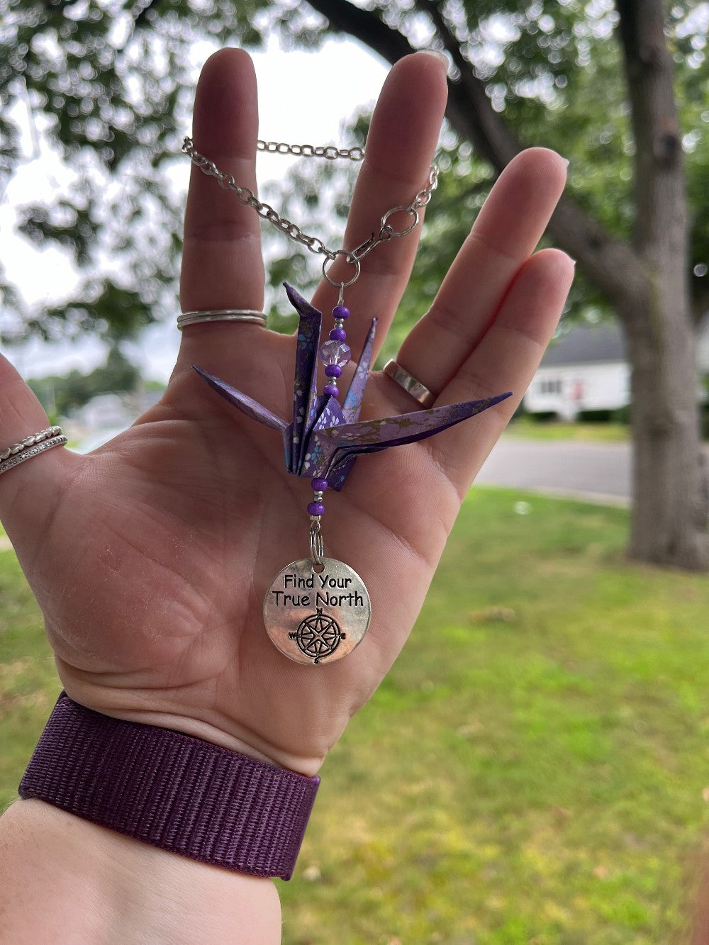 Origami Crane Car Charm|6
