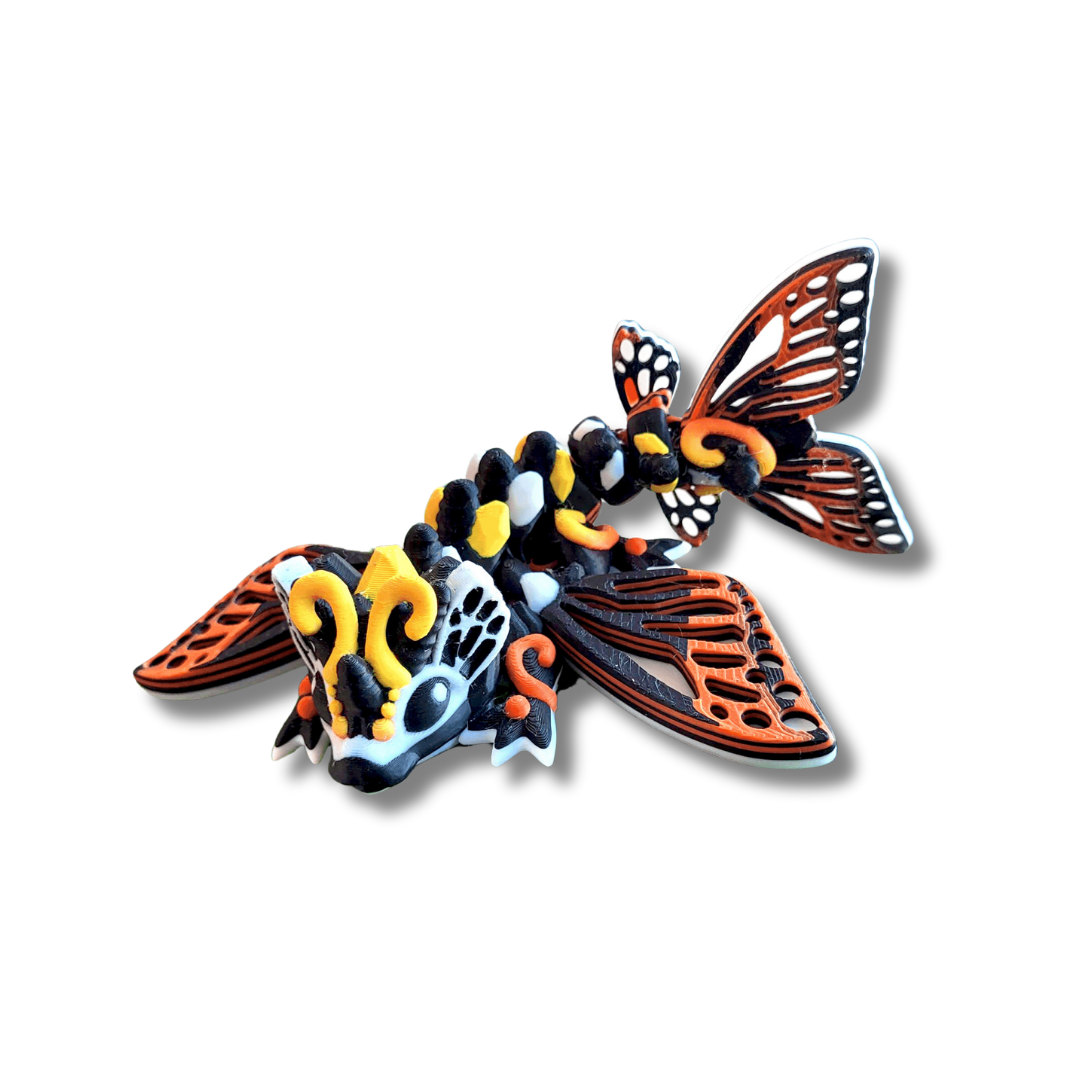 Baby Butterfly Dragon, Cinderwing Dragon, 3D Printed - Handcrafted Artisanal Marketplace LLC