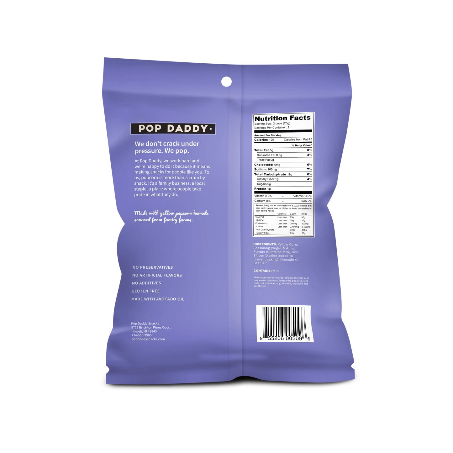 Pop Daddy – Premium Kettle Corn Flavored Popcorn 2.0oz