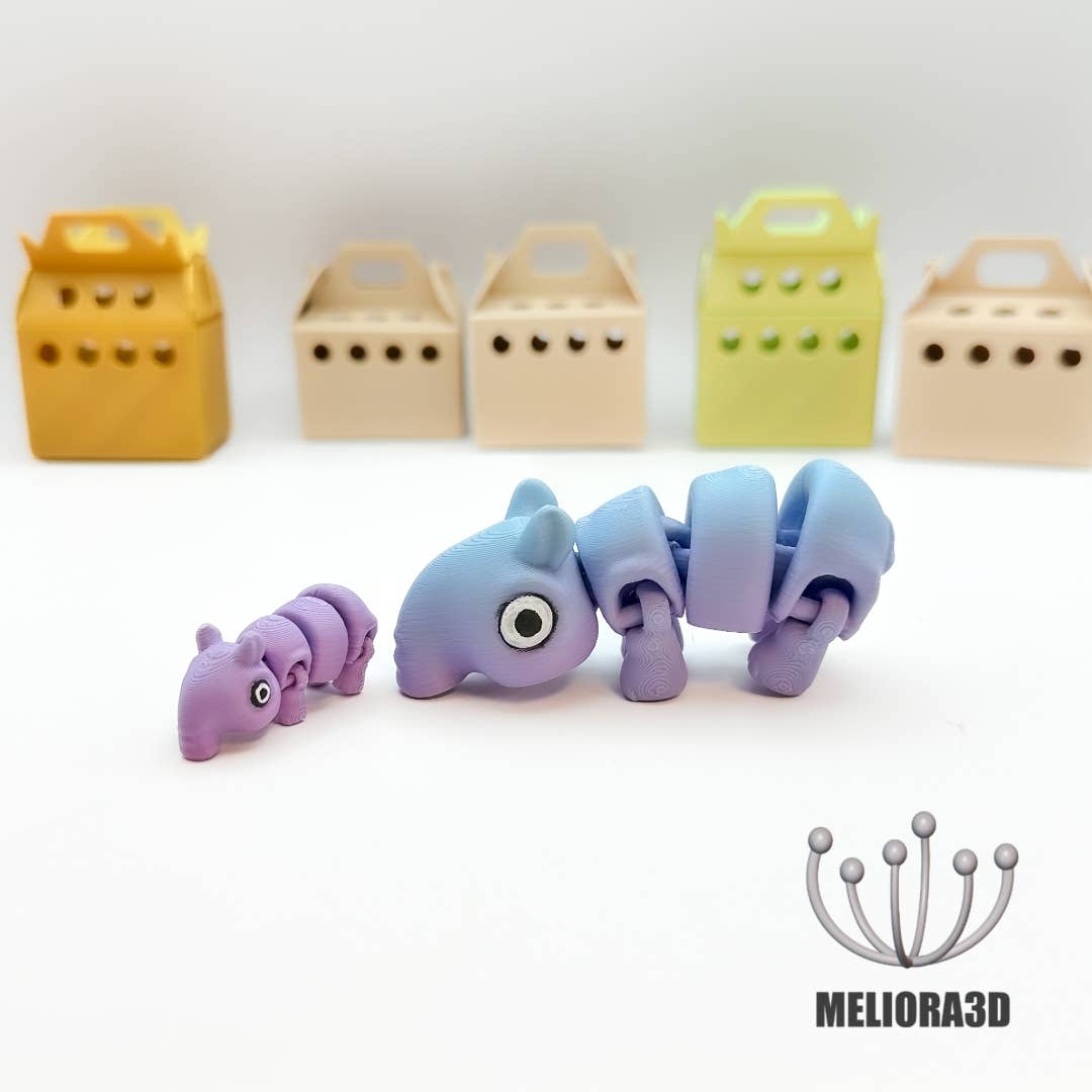 Tiny Baby Tapir, Articulating Fidget, 3D Printed - Handcrafted Artisanal Marketplace LLC