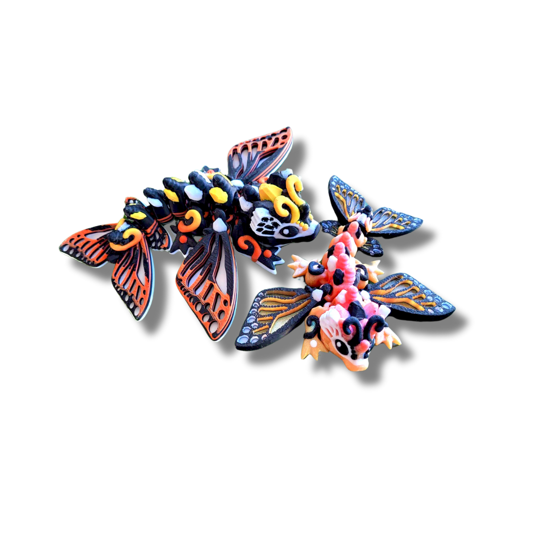 Baby Butterfly Dragon, Cinderwing Dragon, 3D Printed - Handcrafted Artisanal Marketplace LLC