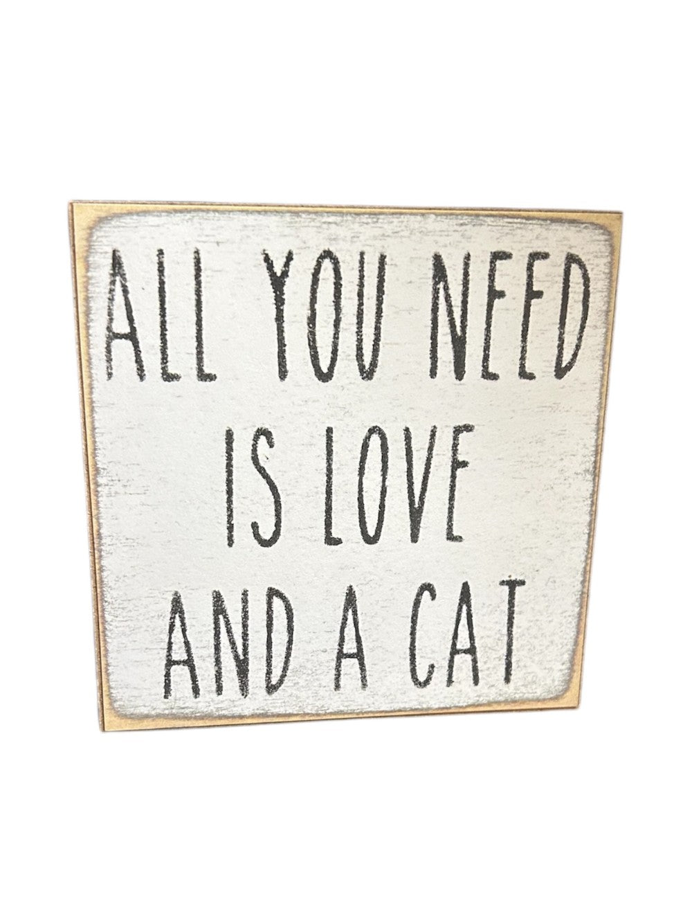 4x4 Love & Cat Block Sign|1616
