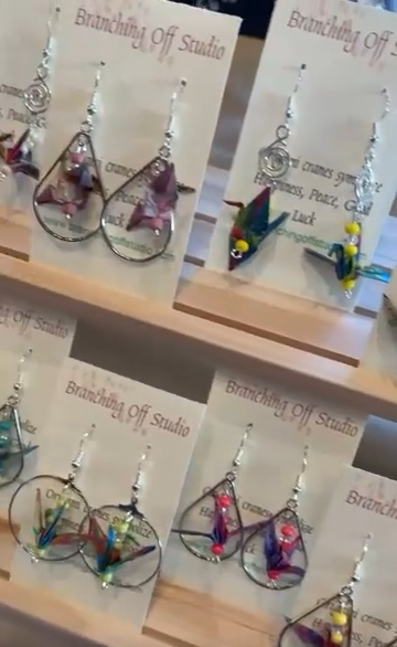 Origami Crane Earrings
