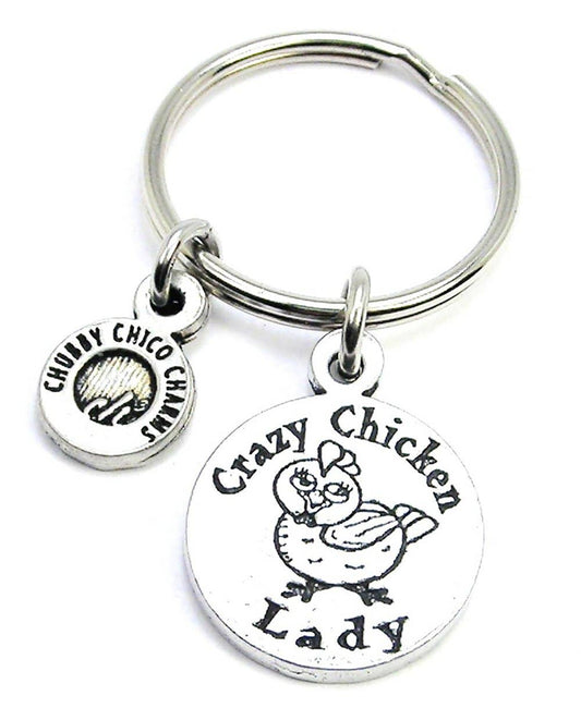 Crazy Chicken Lady Key Chain - Handcrafted Artisanal Marketplace LLC