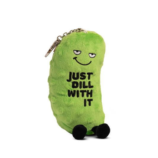 Dill Pickle Bag Charm Plush Soft Cuddly Toy Funny Cute Gift - Handcrafted Artisanal Marketplace LLC