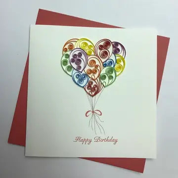 Quilled Greeting Cards - Birthday, Anniversary, New Baby, Congratulations - Handcrafted Artisanal Marketplace LLC