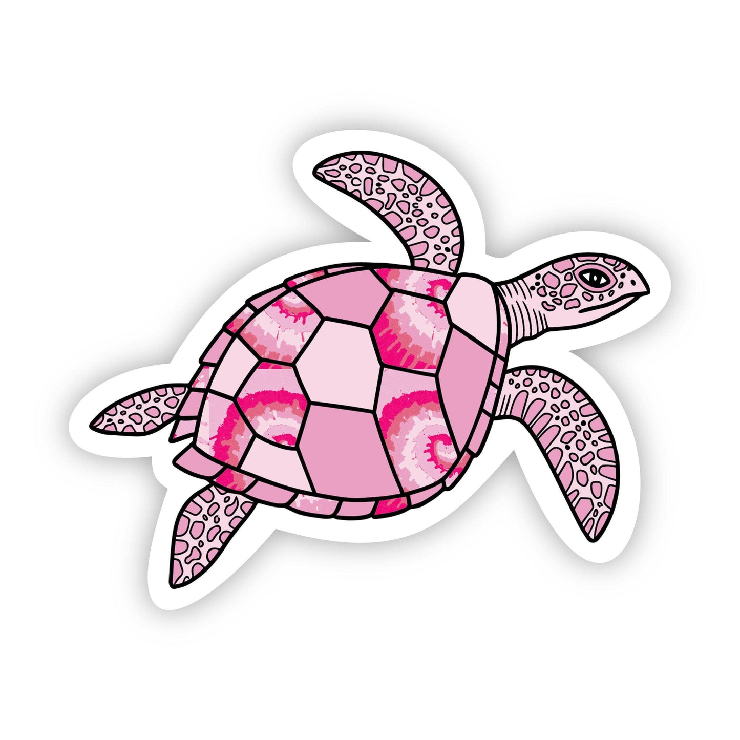 Sea Turtle Pink Aesthetic Sticker - Handcrafted Artisanal Marketplace LLC