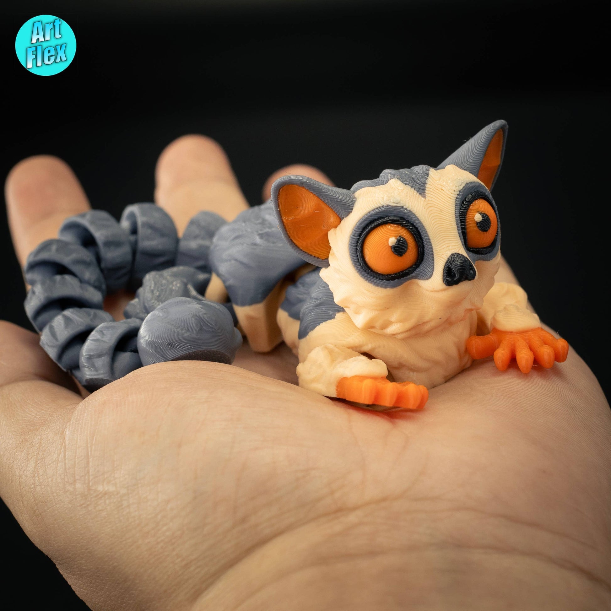 Tiny Baby Galago Articulating Fidget, 3D Printed - Handcrafted Artisanal Marketplace LLC