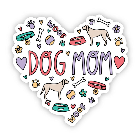 Dog Mom Heart Sticker - Handcrafted Artisanal Marketplace LLC